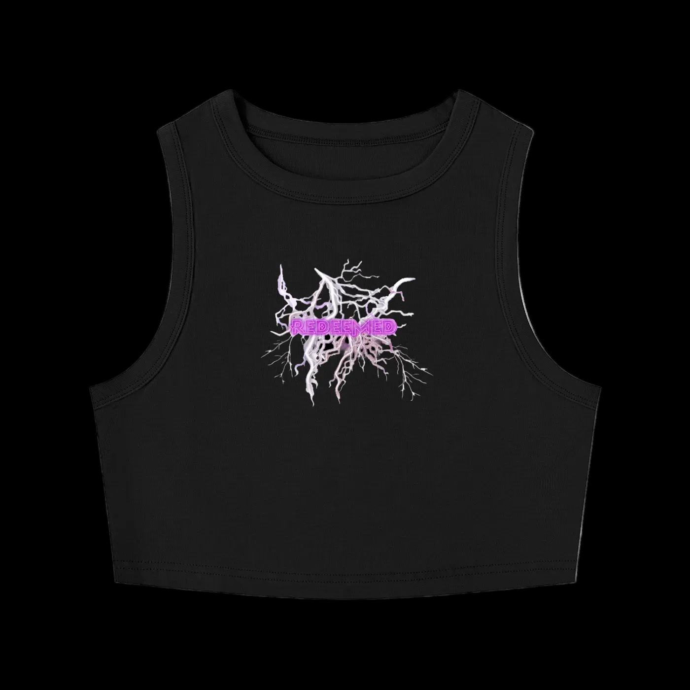 Lightning Flashes Crewneck Crop