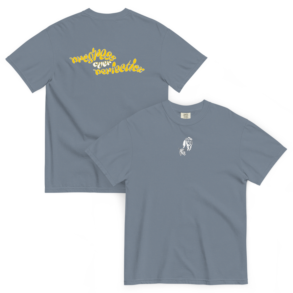 "Progress Over Perfection" Heavy-weight T-Shirt
