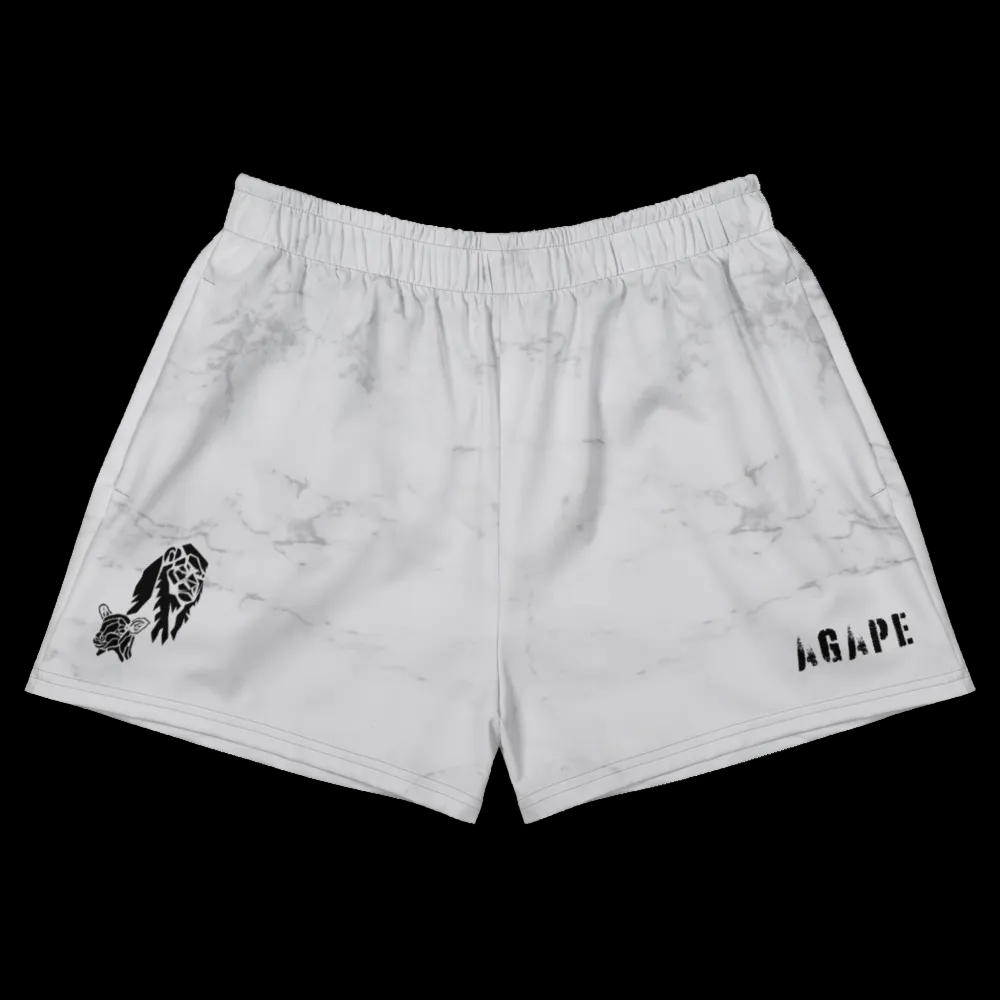 Lion & Lamb Marbled "Agape" Athletic Shorts