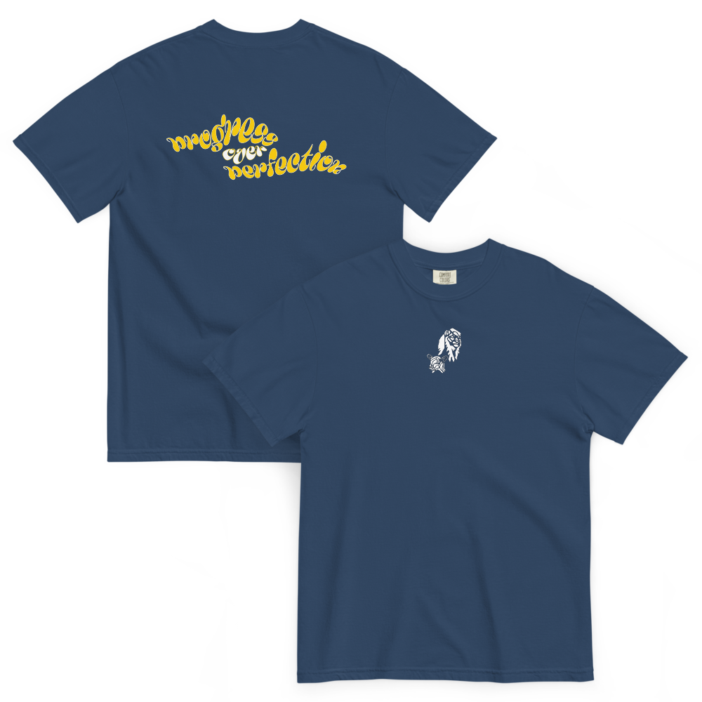"Progress Over Perfection" Heavy-weight T-Shirt