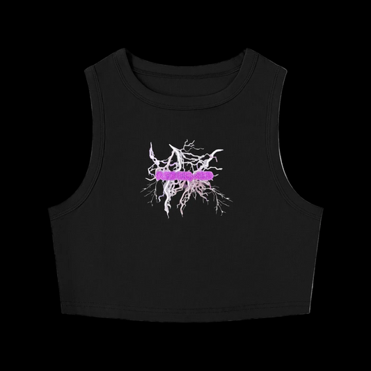 Lightning Flashes Crewneck Crop
