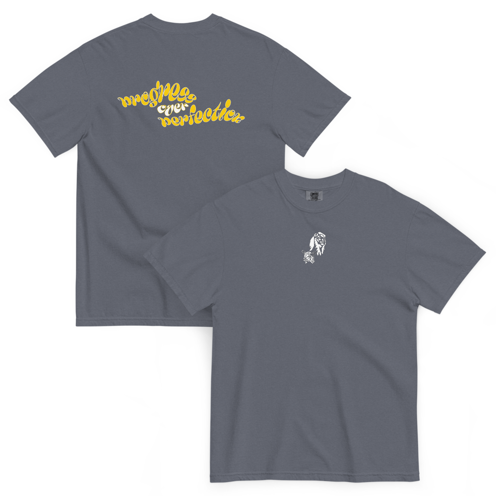 "Progress Over Perfection" Heavy-weight T-Shirt