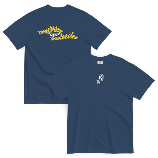 "Progress Over Perfection" Heavy-weight T-Shirt